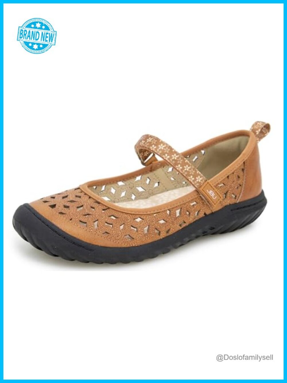 Womens Wildflower Mary Jane Flats Memory Foam Water Repellent Comfort Shoes